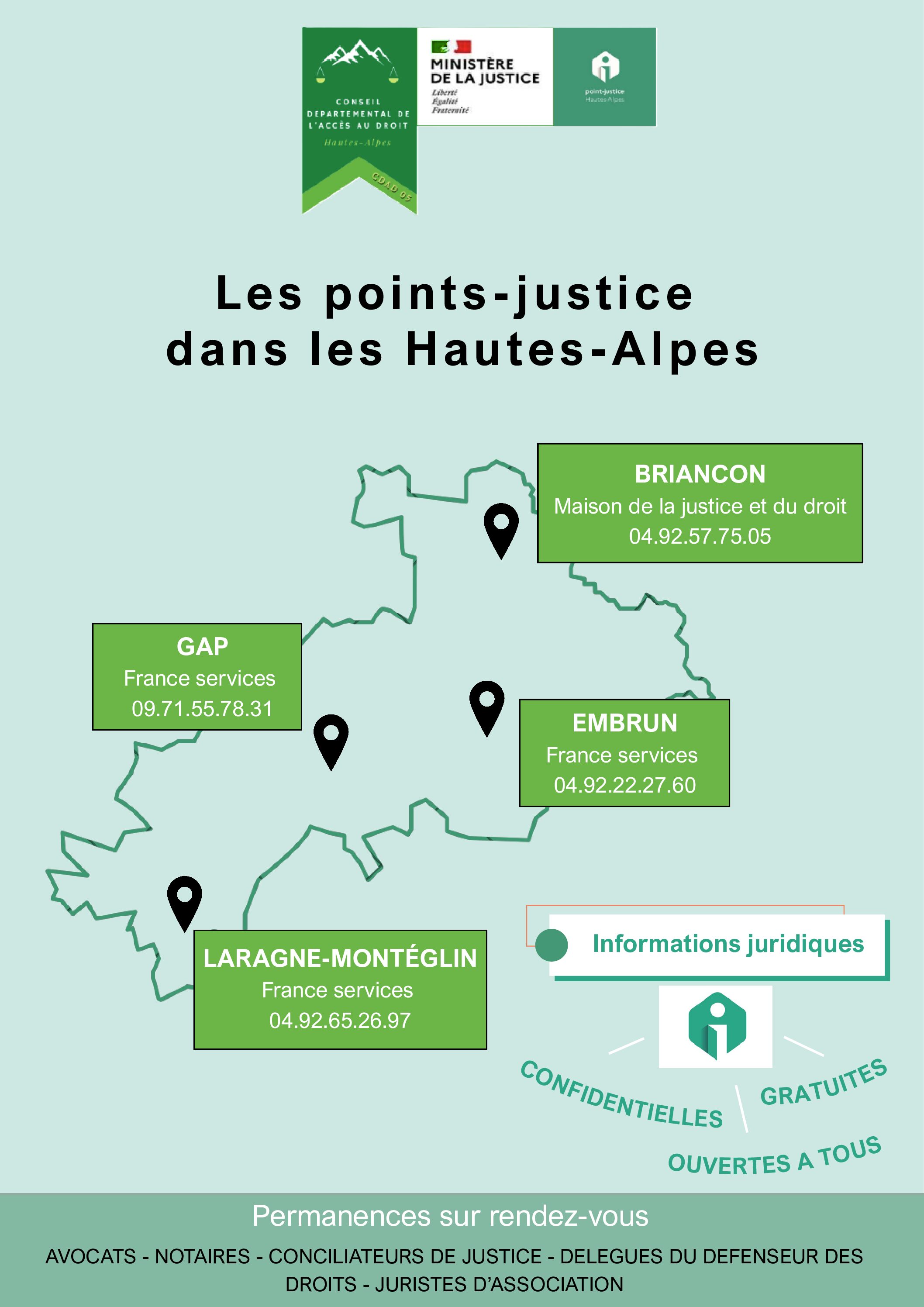Deux nouveaux points-justice dans les Hautes-Alpes